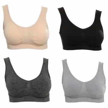 JOJOANS Sport BH Bralette 4-Set: Black Nude Lightgrey Darkgrey