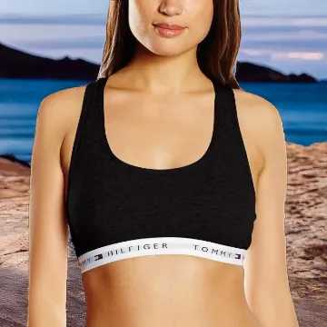 Tommy Hilfiger Damen Sport-BH Bralette Iconic Schwarz